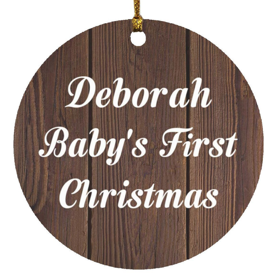 Deborah Baby's First Christmas - Circle Ornament D
