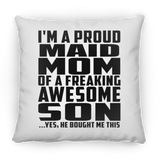 Proud Maid Mom Of Awesome Son - Throw Pillow