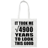 70th Birthday Took Square Root of 4900 Years To Look Good - Tote Bag White