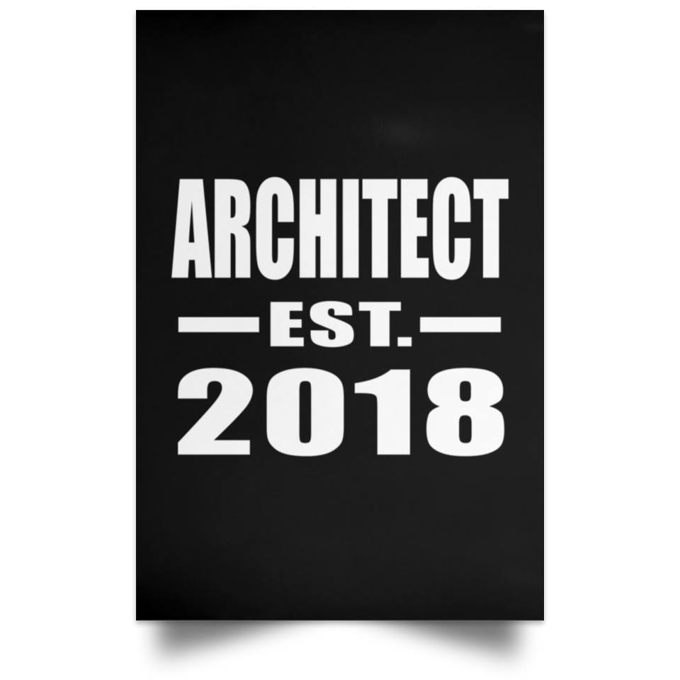 Architect Established EST. 2018 - Poster Portrait