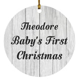 Theodore Baby's First Christmas - Circle Ornament F