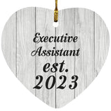 Executive Assistant Established Est. 2023 - Heart Ornament F