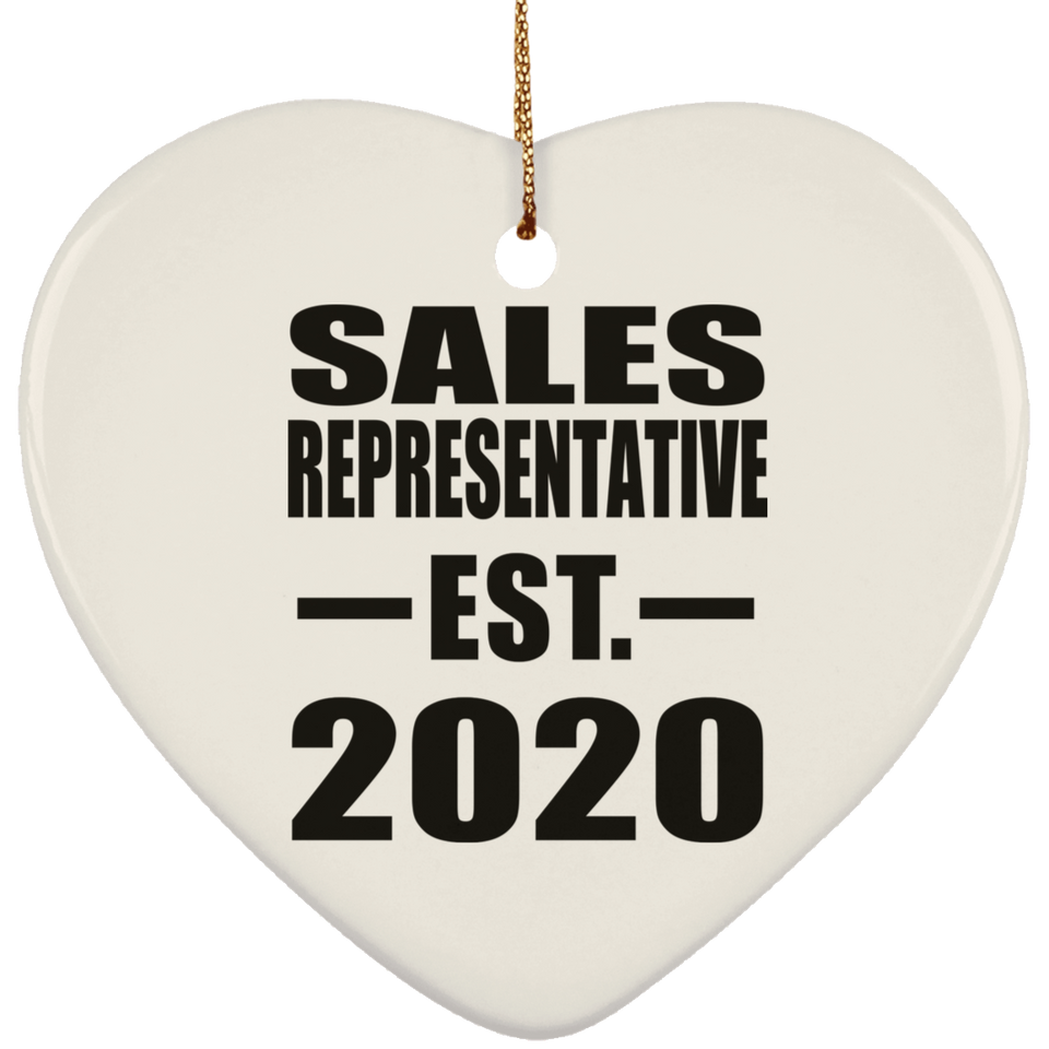 Sales Representative Established EST. 2020 - Heart Ornament