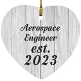 Aerospace Engineer Established Est. 2023 - Heart Ornament F