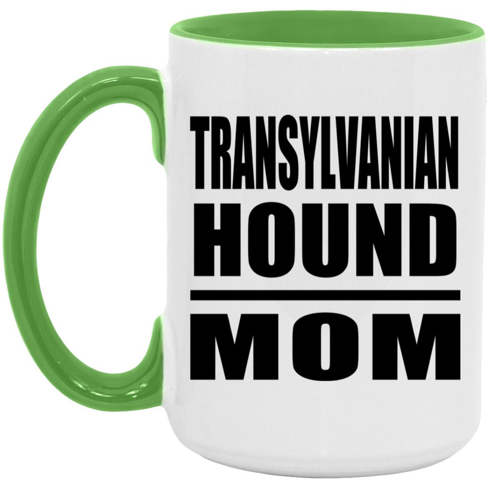 Transylvanian Hound Mom - 15oz Accent Mug Green