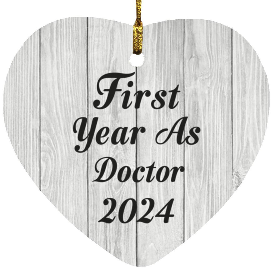 First Year As Doctor 2024 - Heart Ornament F