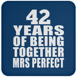 42nd Anniversary 42 Years Of Being Mrs Perfect - Drink Coaster