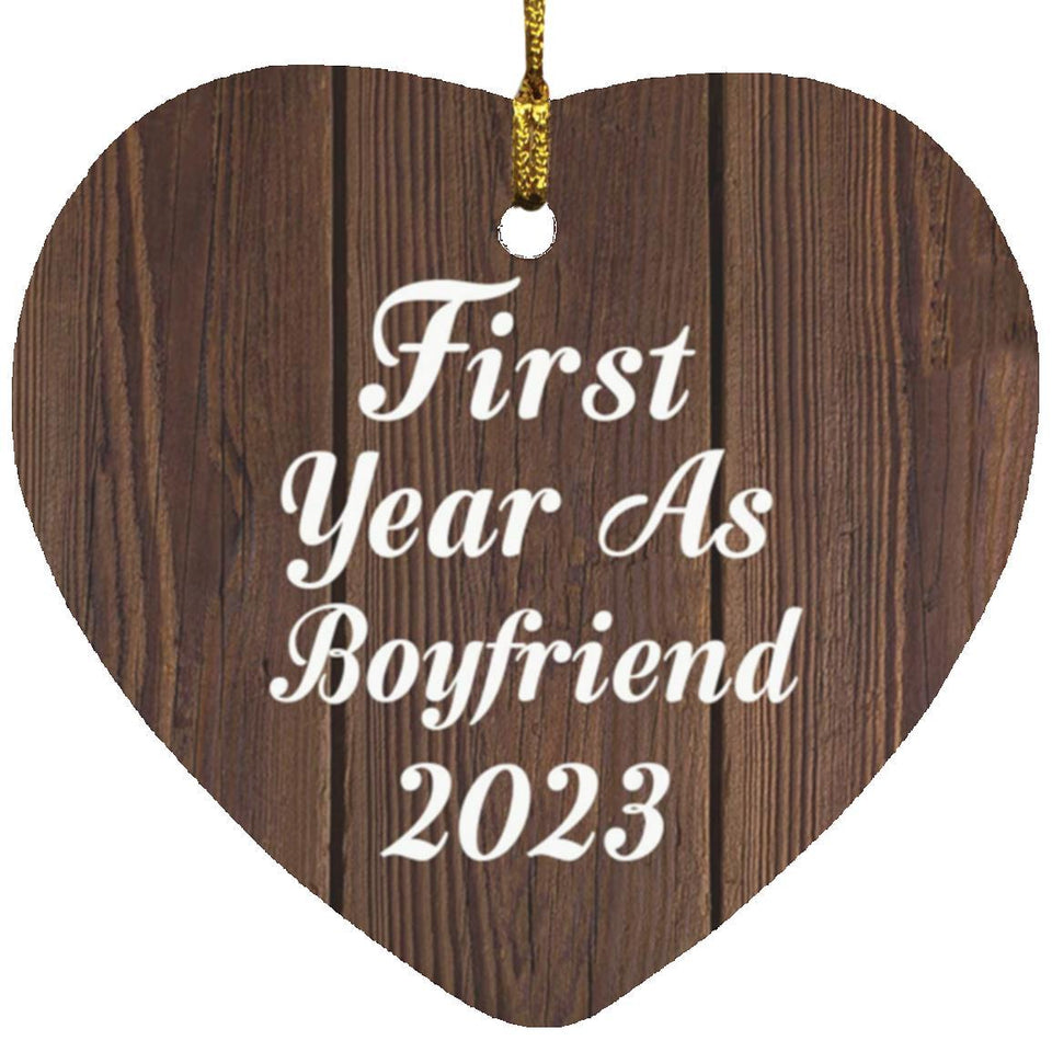 First Year As Boyfriend 2023 - Heart Ornament D
