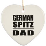 German Spitz Dad - Heart Ornament