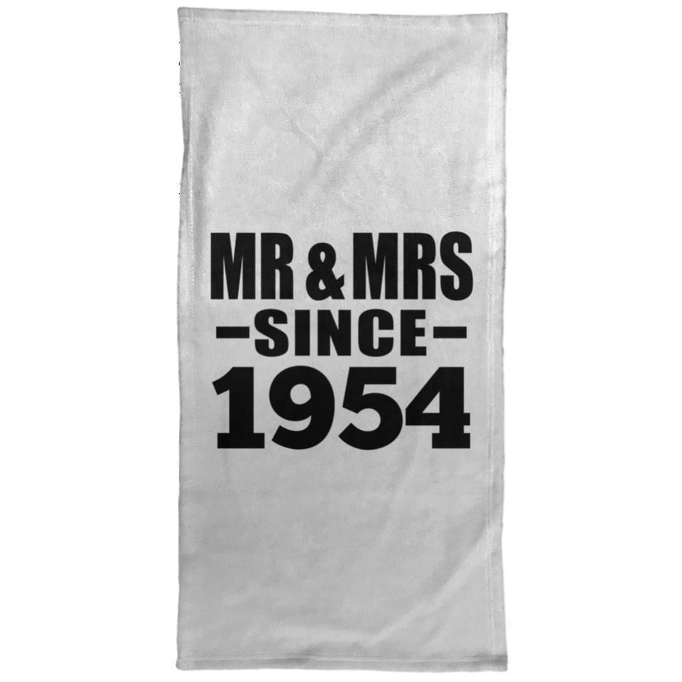 70th Anniversary Mr & Mrs Since 1954 - Hand Towel
