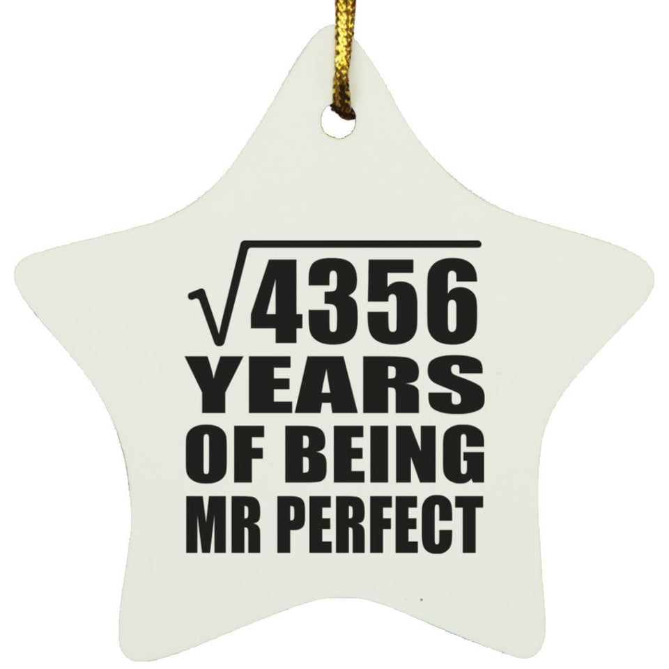 66th Anniversary Square Root of 4356 Years of Mr Perfect - Star Ornament