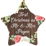 First Christmas As Mr & Mrs Payne - Star Ornament A
