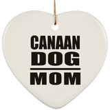 Canaan Dog Mom - Heart Ornament