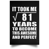 9th Birthday Took Square Root of 81 Years To Awesome - Poster Portrait