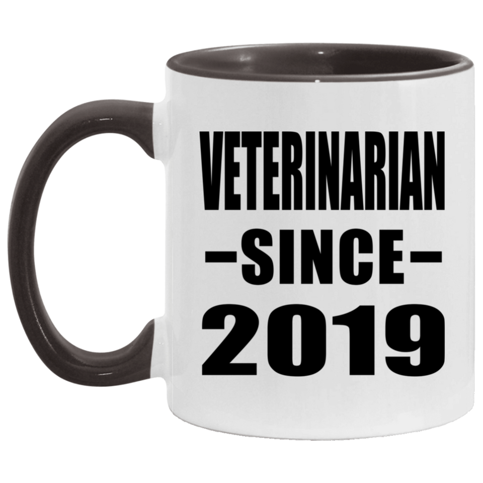 Veterinarian Since 2019 - 11oz Accent Mug Black