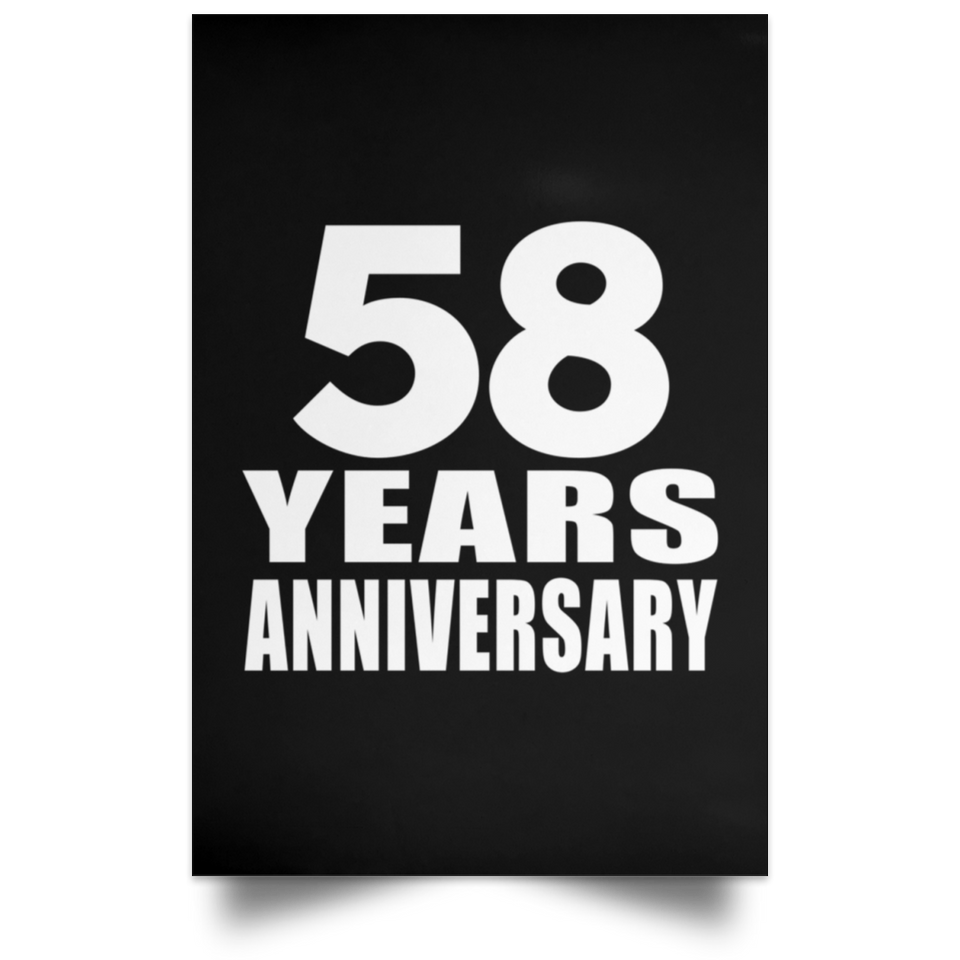 58th Anniversary 58 Years Anniversary - Poster Portrait