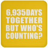 19th Anniversary 6,935 Days Together But Who's Counting - Drink Coaster