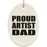 Proud Artist Dad - Oval Ornament