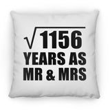 34th Anniversary Square Root of 1156 Years As Mr & Mrs - Throw Pillow