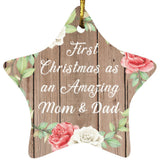 First Christmas As an Amazing Mom & Dad - Star Ornament B