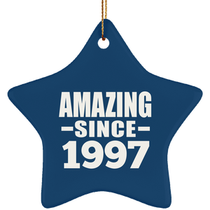 27th Birthday Amazing Since 1997 - Star Ornament