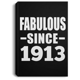 111th Birthday Fabulous Since 1913 - Canvas Portrait