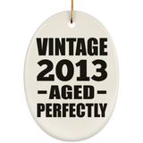11th Birthday Vintage 2013 Aged Perfectly - Oval Ornament
