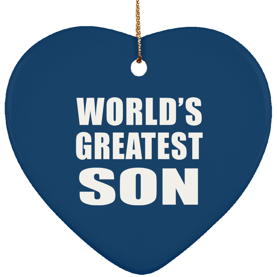 World's Greatest Son - Heart Ornament