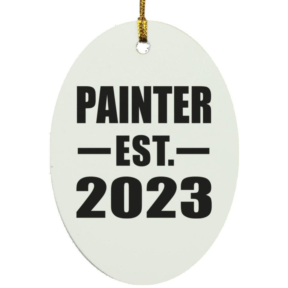 Painter Established EST. 2023 - Oval Ornament