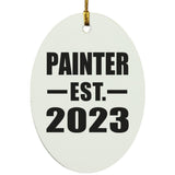 Painter Established EST. 2023 - Oval Ornament