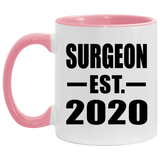 Surgeon Established EST. 2020 - 11oz Accent Mug Pink