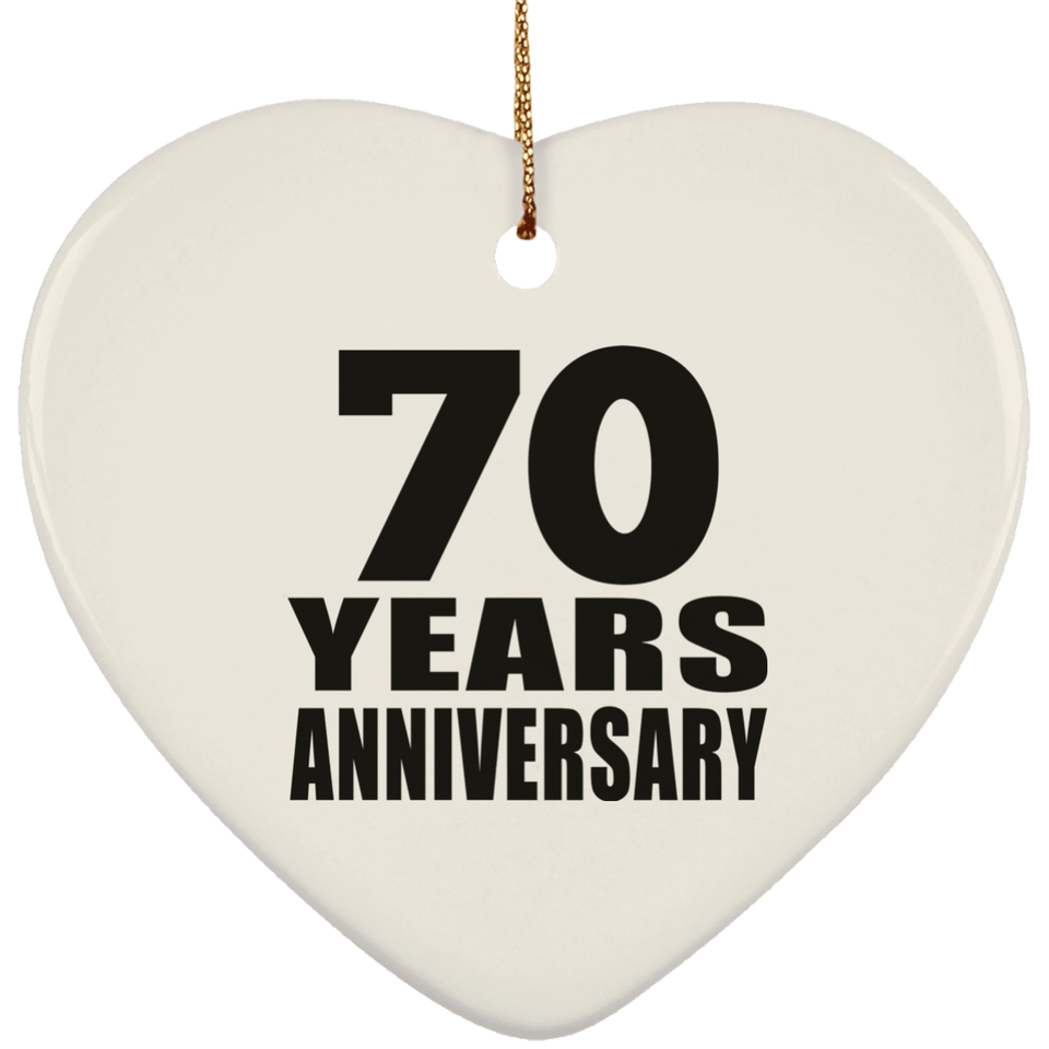 70th Anniversary 70 Years - Heart Ornament