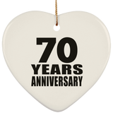 70th Anniversary 70 Years - Heart Ornament