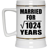 32nd Anniversary Married For Square Root of 1024 Years - Beer Stein
