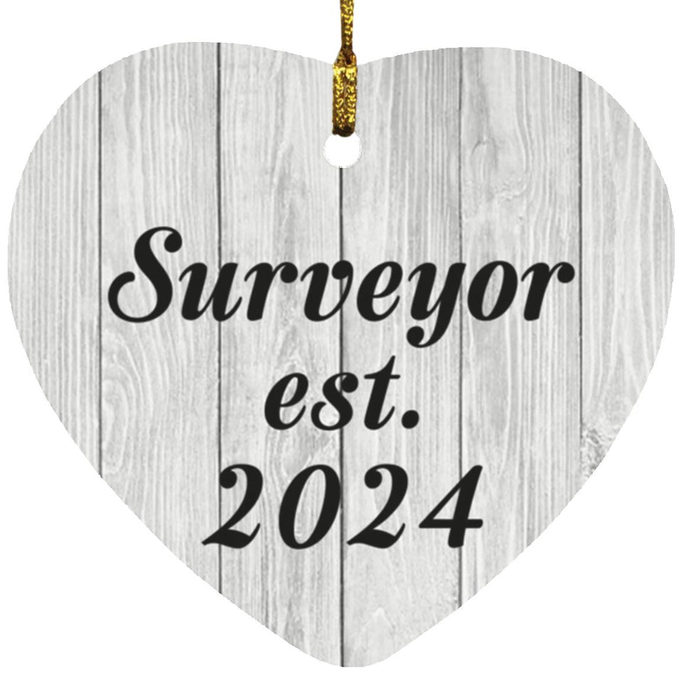 Surveyor Established Est. 2024 - Heart Ornament F