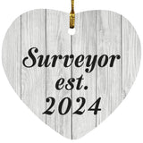 Surveyor Established Est. 2024 - Heart Ornament F