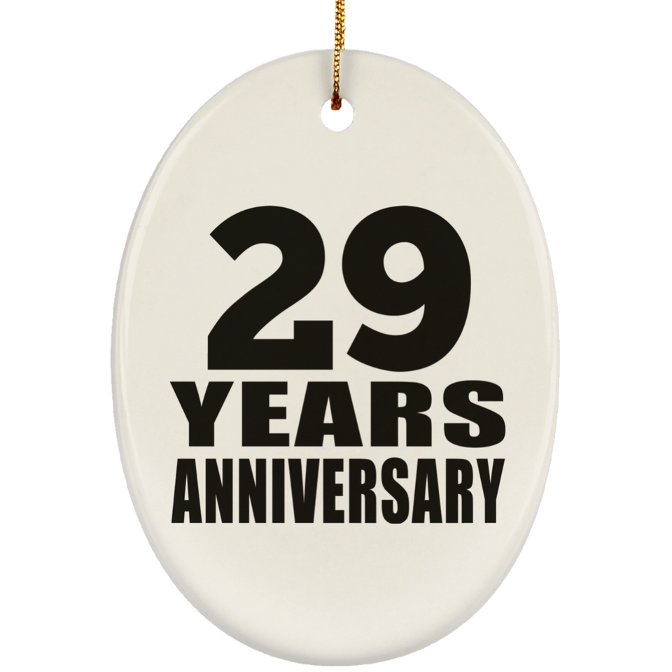 29th Anniversary 29 Years - Oval Ornament