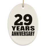 29th Anniversary 29 Years - Oval Ornament