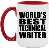 World's Best Technical Writer - 15oz Accent Mug Red