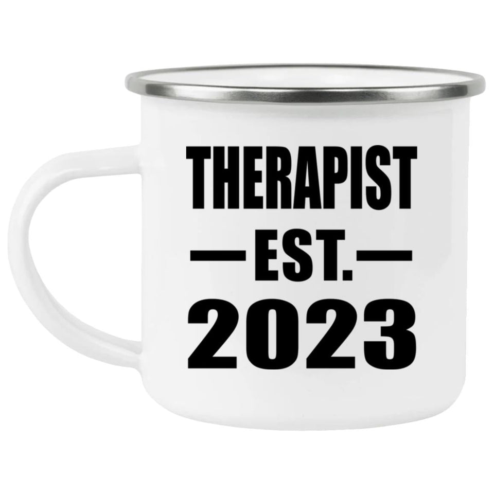 Therapist Established EST. 2023 - 12oz Camping Mug