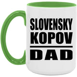 Slovensky Kopov Dad - 15oz Accent Mug Green