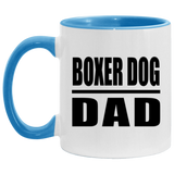 Boxer Dog Dad - 11oz Accent Mug Blue