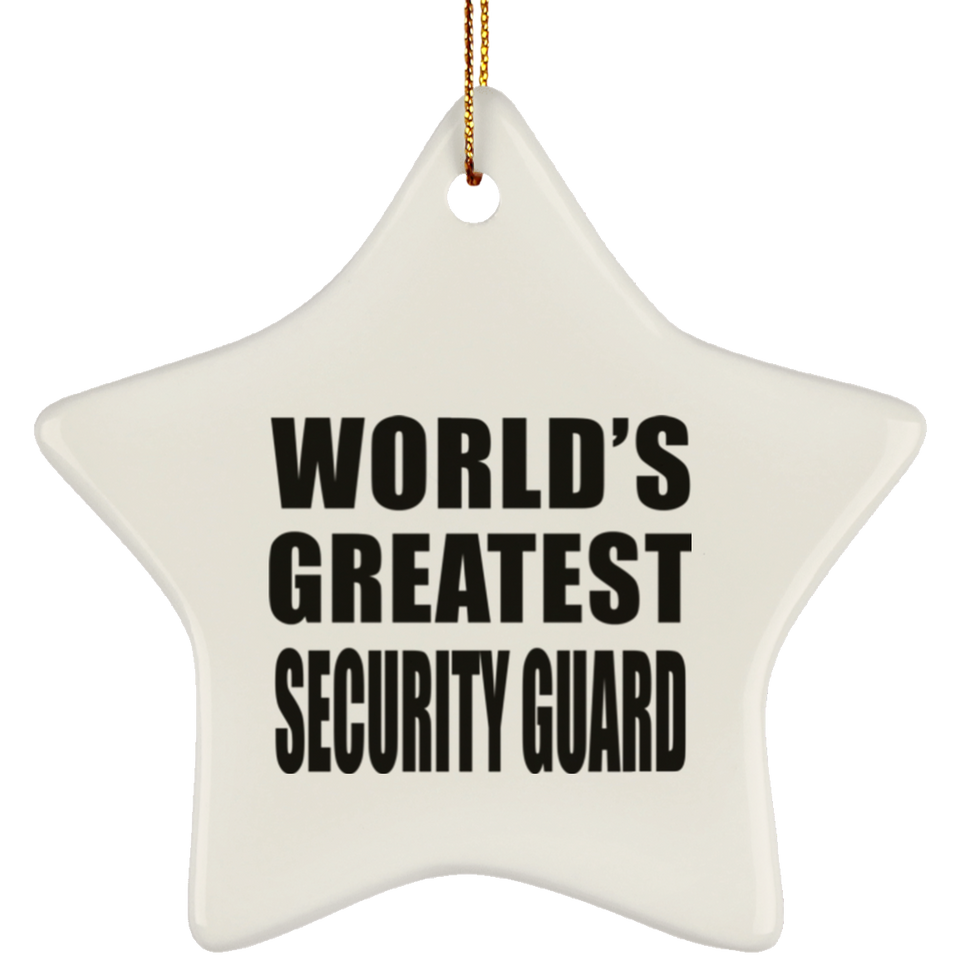World's Greatest Security Guard - Star Ornament