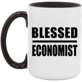 Blessed Economist - 15oz Accent Mug Black