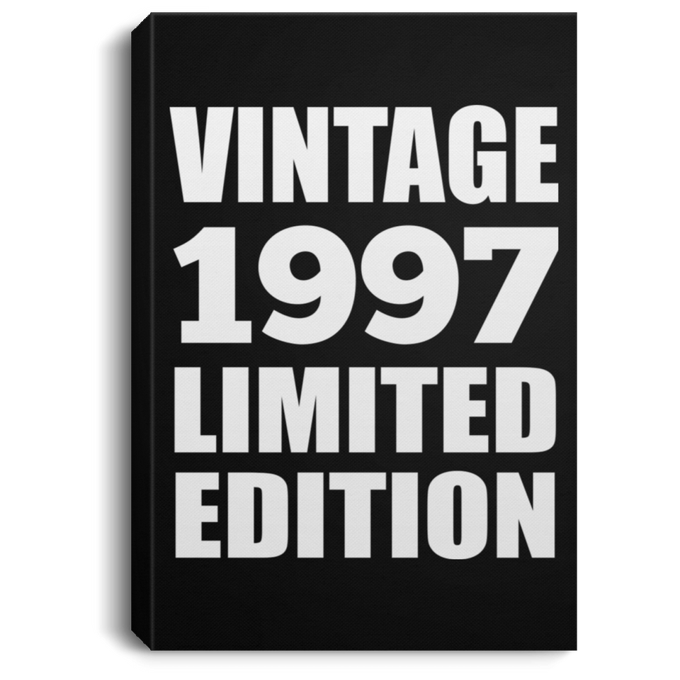 27th Birthday Vintage 1997 Limited Edition - Canvas Portrait
