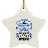 Grandpa Is Like An Angel Takes You Under His Wings - Star Ornament