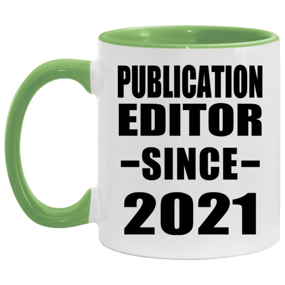 Publication Editor Since 2021 - 11oz Accent Mug Green
