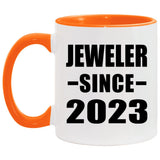 Jeweler Since 2023 - 11oz Accent Mug Orange