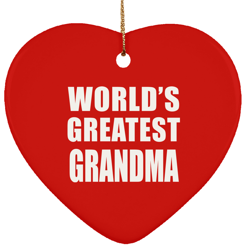 World's Greatest Grandma - Heart Ornament