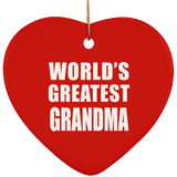 World's Greatest Grandma - Heart Ornament